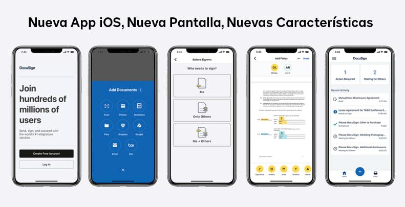 Nuevas pantallas de eSignature en iOS