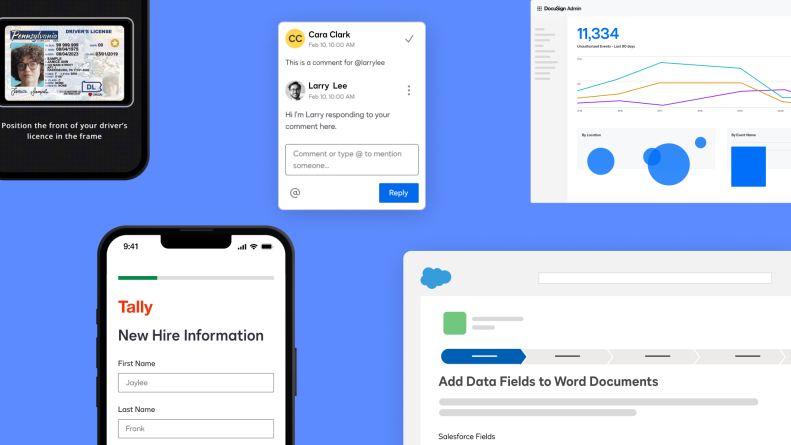 DocuSign 2023 Release 2 product update screenshots